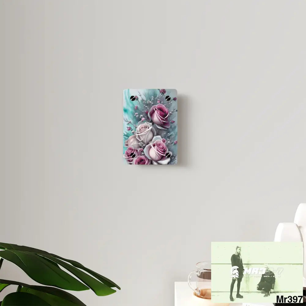 Water color Winter Flower Bouquet Acrylic Wall Art Panels Home Decor