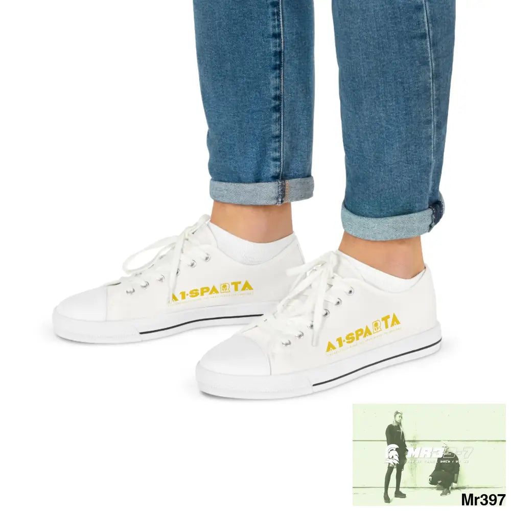 White A1-Sparta Men’s Low Top Sneakers Shoes