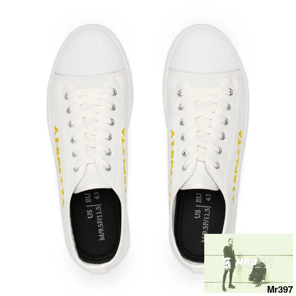 White A1-Sparta Men’s Low Top Sneakers Shoes
