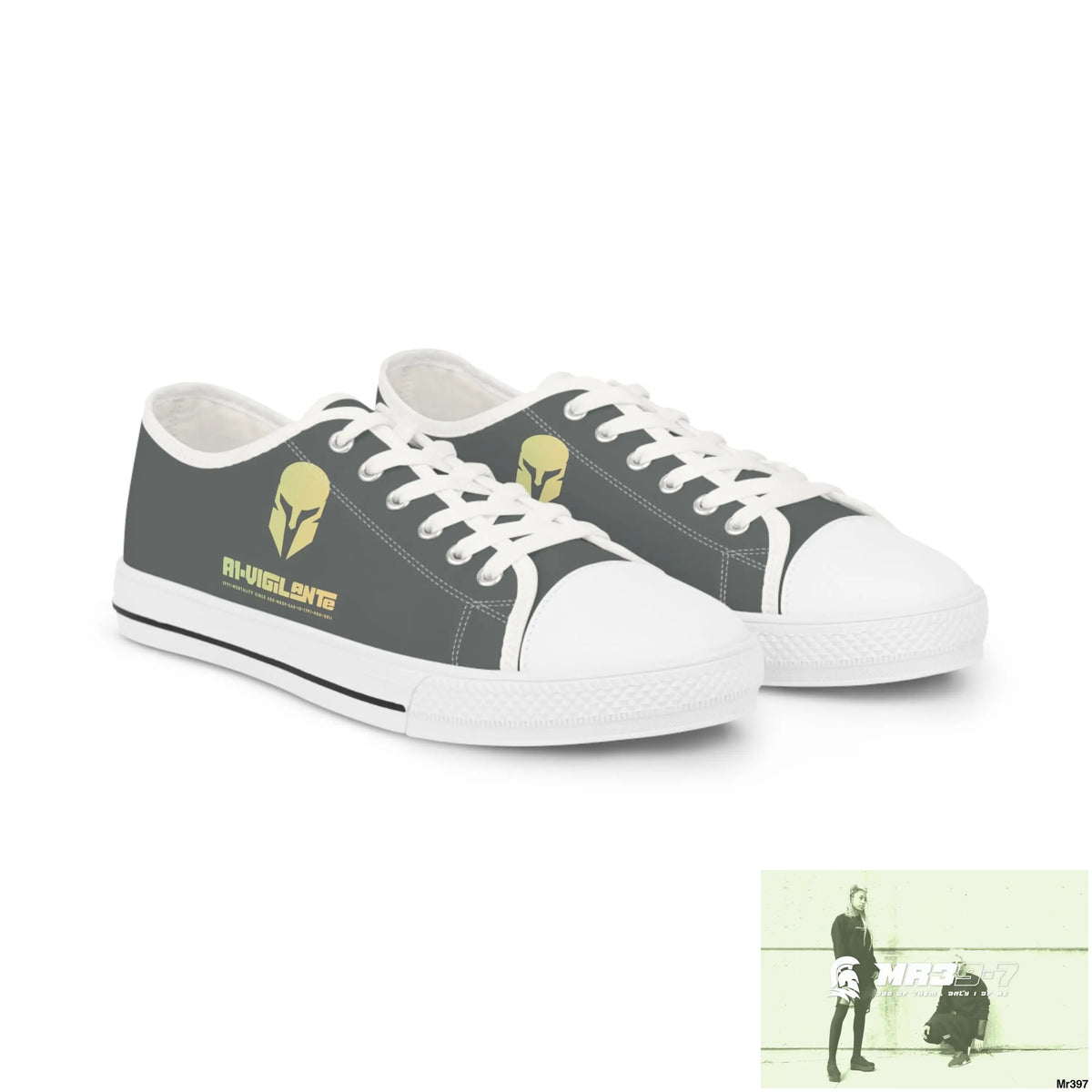 White A1-Vigilante Men’s Low Top Sneakers Shoes