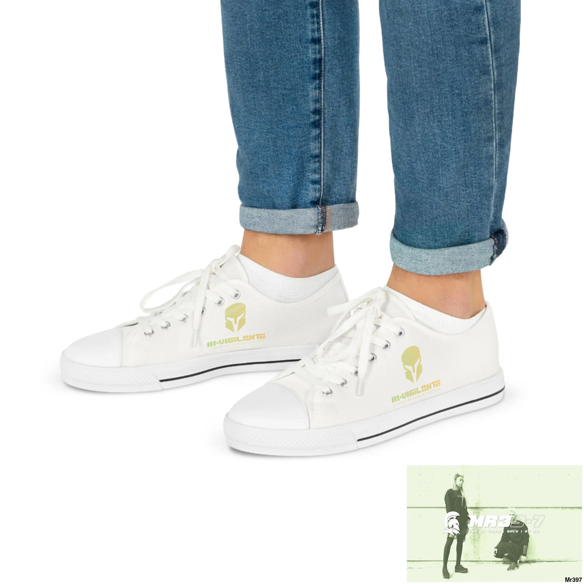 White A1-Vigilante Men’s Low Top Sneakers Shoes