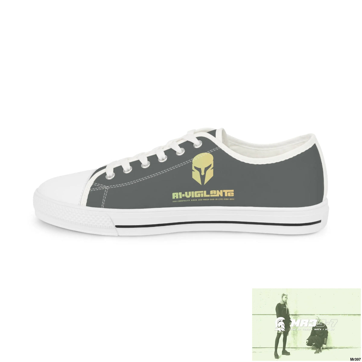 White A1-Vigilante Men’s Low Top Sneakers Shoes