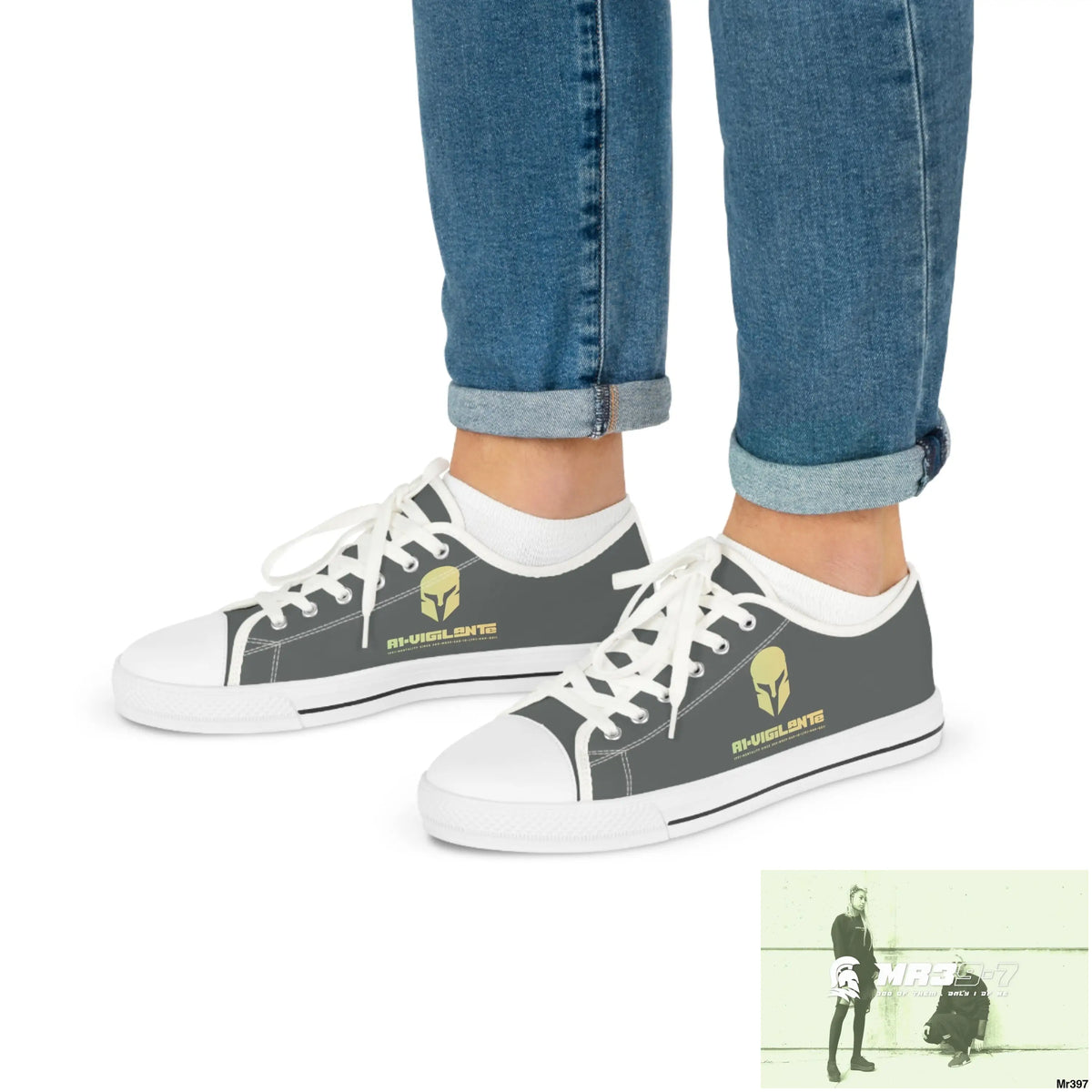 White A1-Vigilante Men’s Low Top Sneakers Shoes