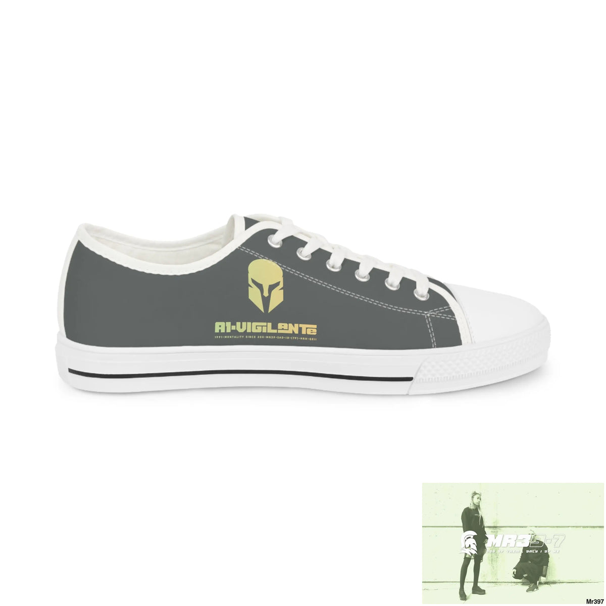 White A1-Vigilante Men’s Low Top Sneakers Shoes