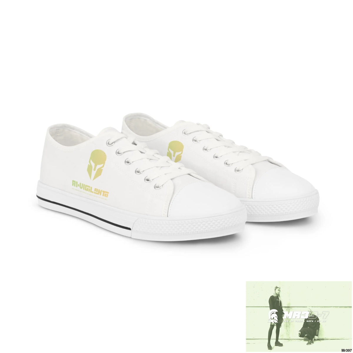 White A1-Vigilante Men’s Low Top Sneakers Shoes