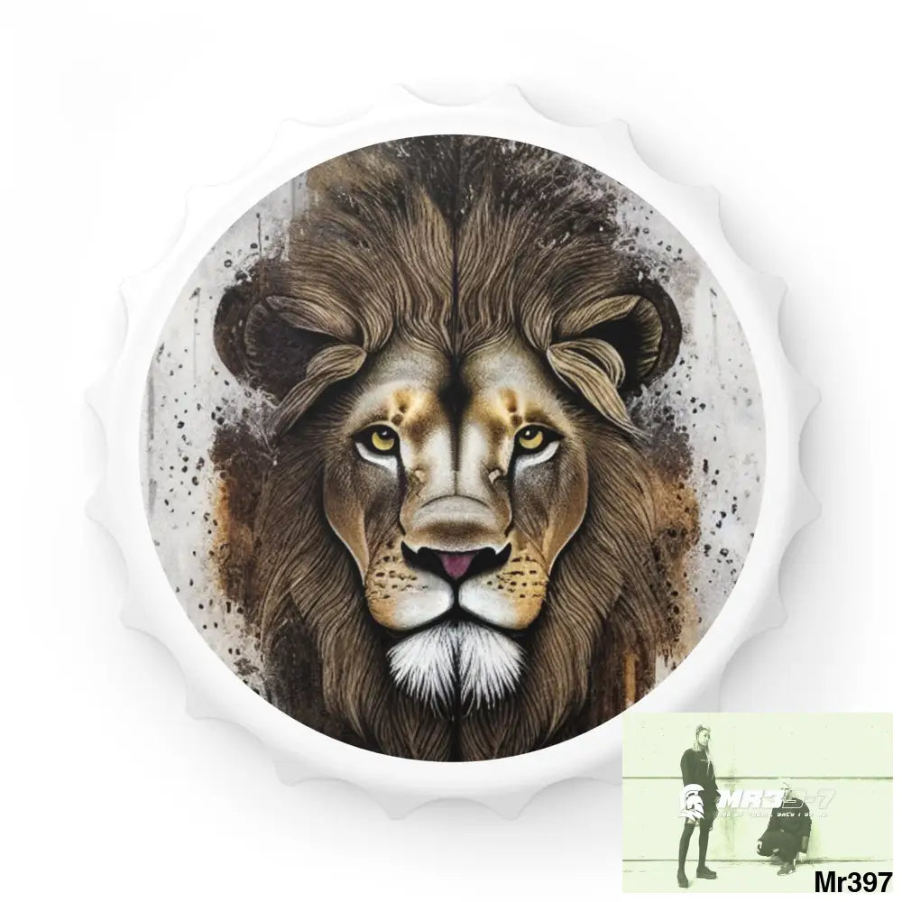 Wise Lion Magnetic Bottle Opener One size / White Accessories