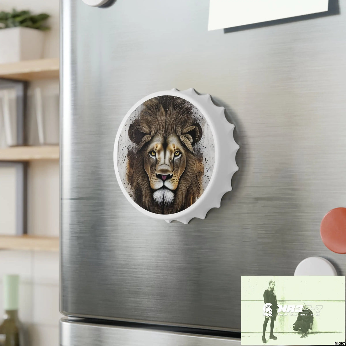 Wise Lion Magnetic Bottle Opener One size / White Accessories