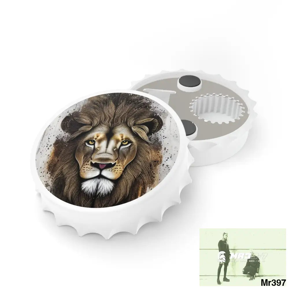 Wise Lion Magnetic Bottle Opener One size / White Accessories