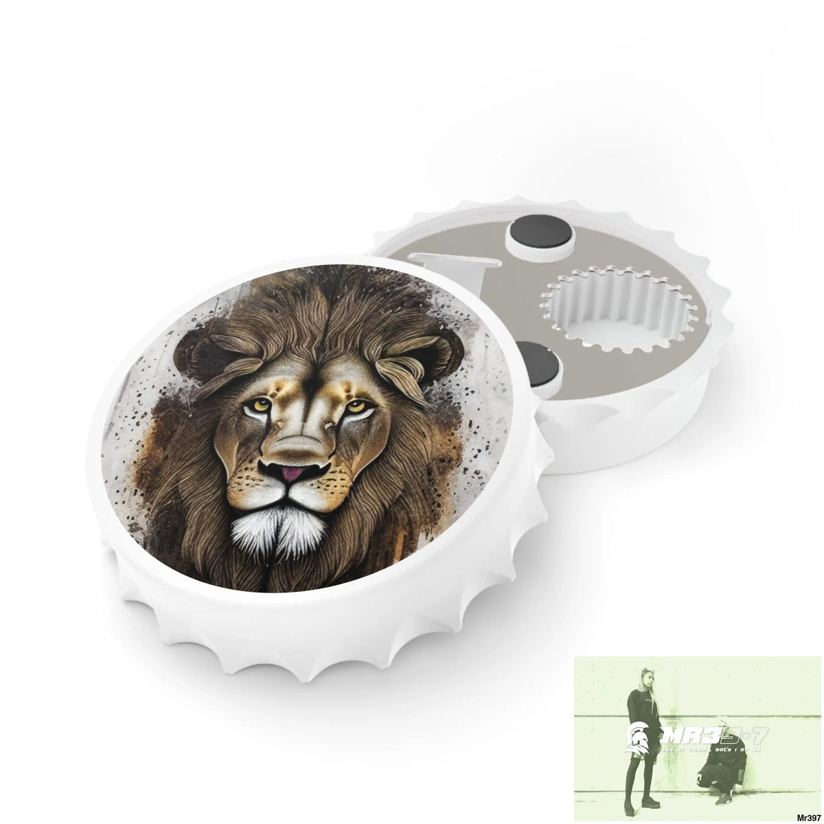 Wise Lion Magnetic Bottle Opener One size / White Accessories