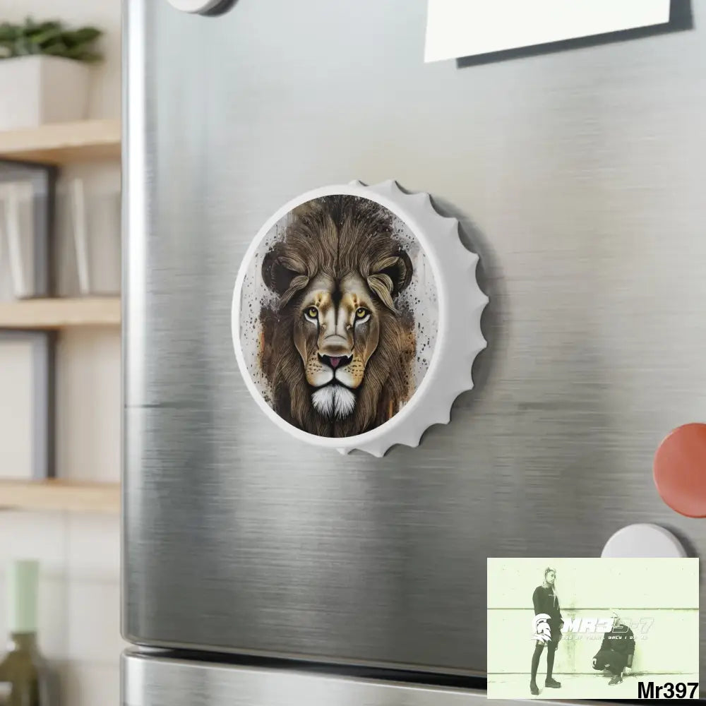 Wise Lion Magnetic Bottle Opener One size / White Accessories
