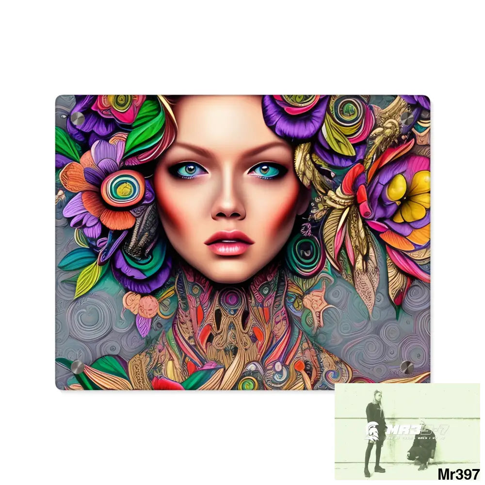 Woman in Color Acrylic Wall Art Panels 14″ x 11″ (Horizontal) / 0.25’’ Home Decor