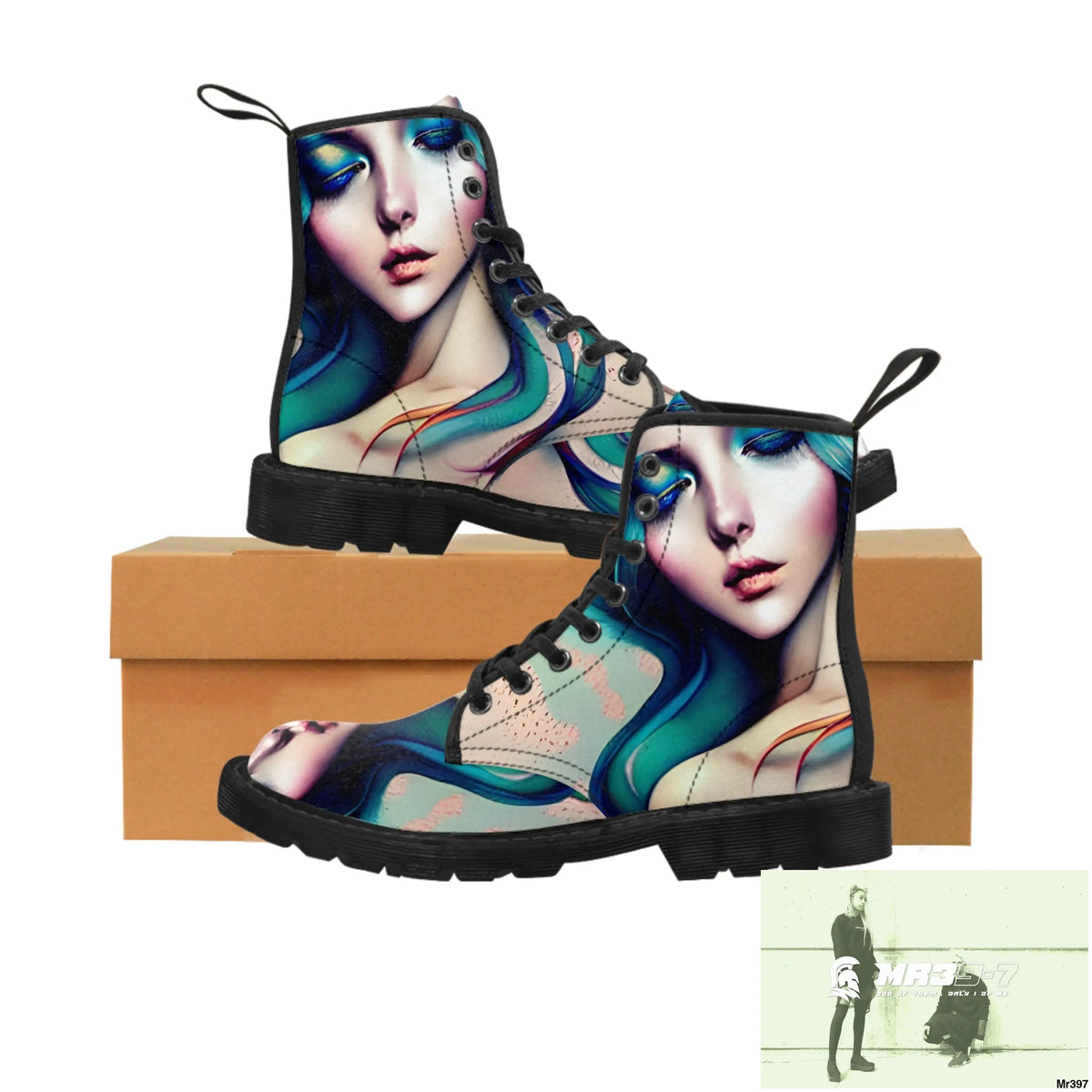 Women’s Canvas Boots US 6.5 / Black sole Shoes