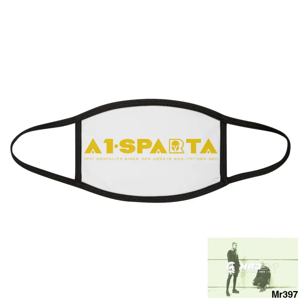 Yellow A1.SPARTA Mixed-Fabric Face Mask One size Accessories