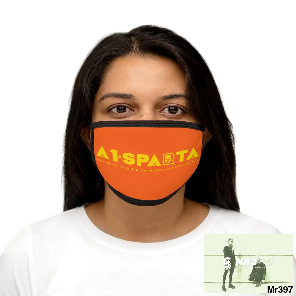 Yellow A1.SPARTA Mixed-Fabric Face Mask One size Accessories