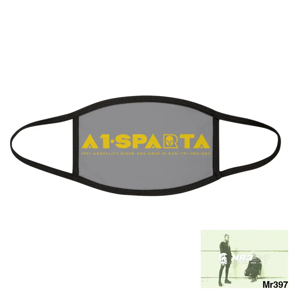 Yellow A1.SPARTA Mixed-Fabric Face Mask One size Accessories