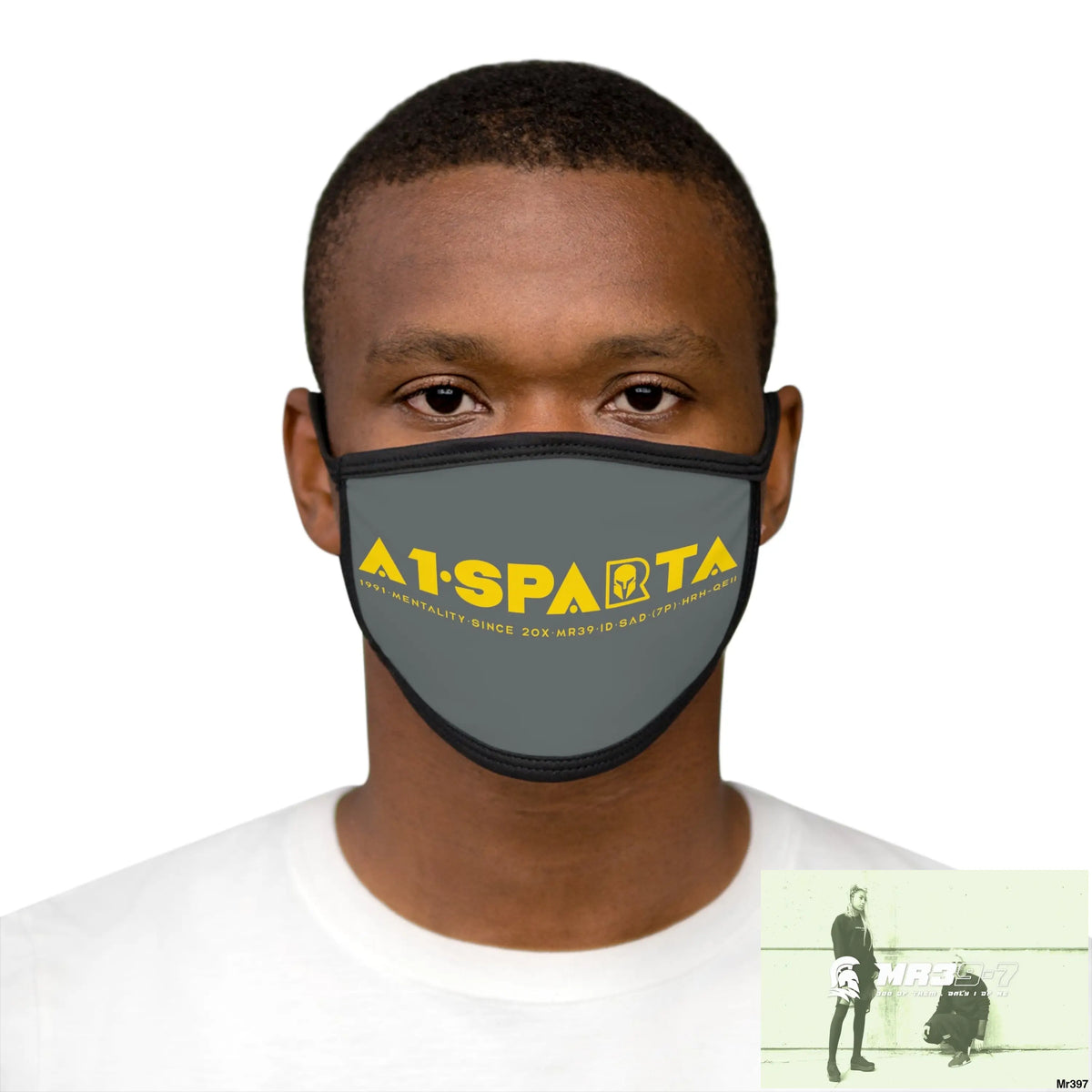 Yellow A1.SPARTA Mixed-Fabric Face Mask One size Accessories