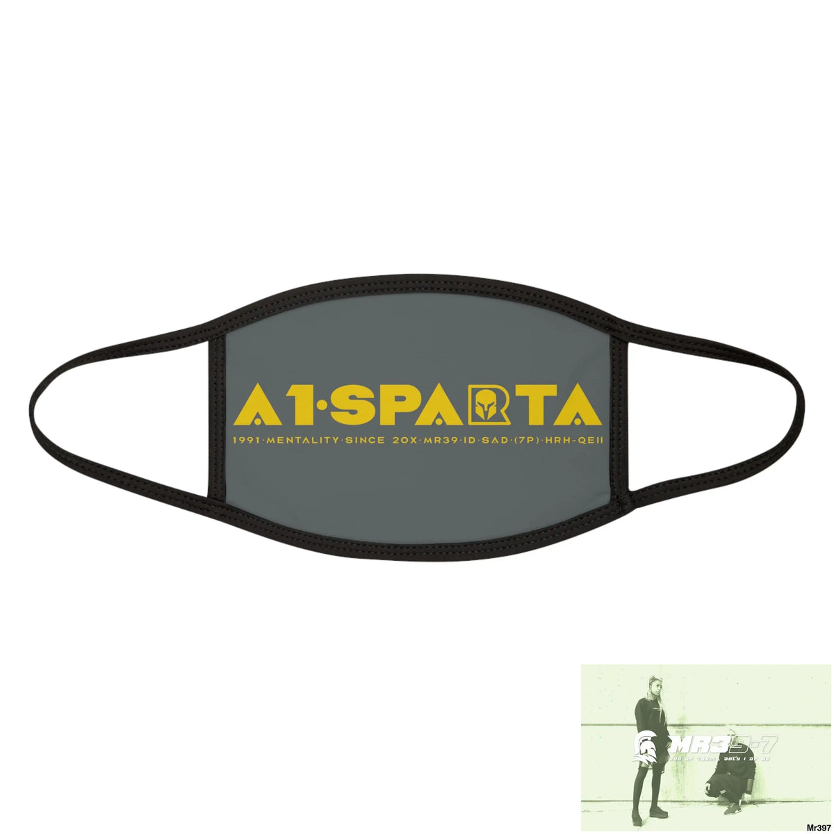 Yellow A1.SPARTA Mixed-Fabric Face Mask One size Accessories