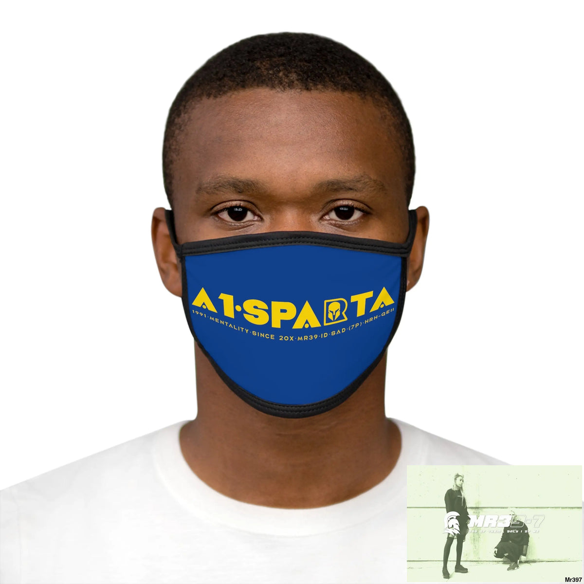 Yellow A1.SPARTA Mixed-Fabric Face Mask One size Accessories
