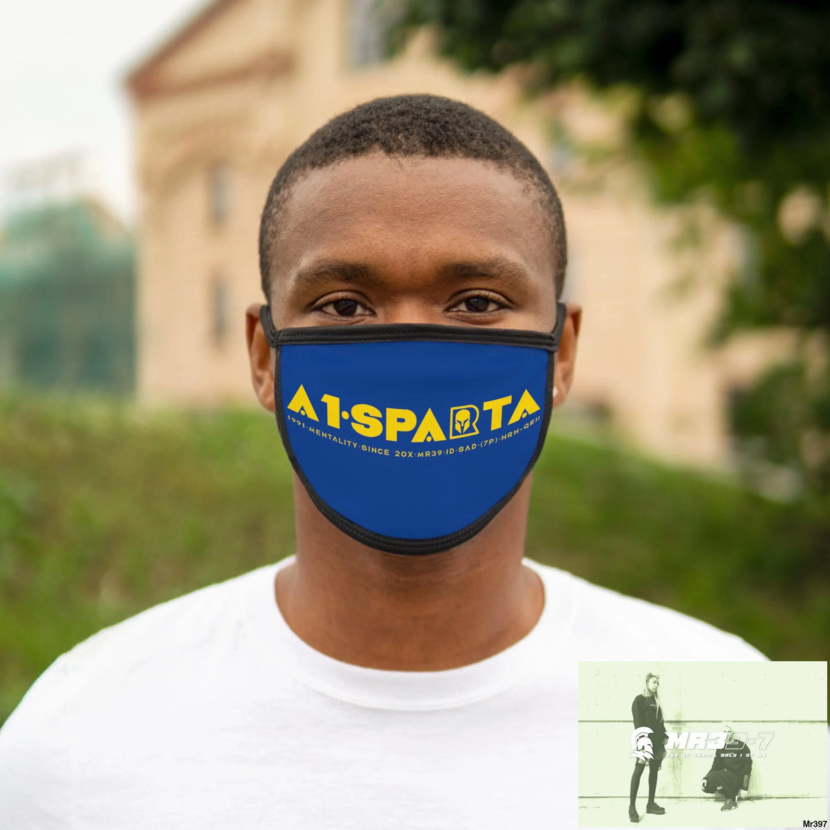 Yellow A1.SPARTA Mixed-Fabric Face Mask One size Accessories