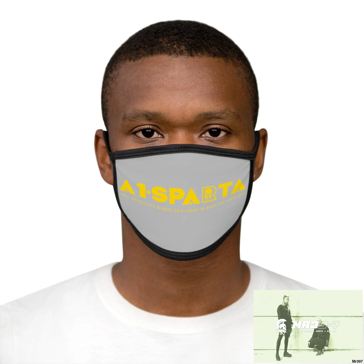 Yellow A1.SPARTA Mixed-Fabric Face Mask One size Accessories
