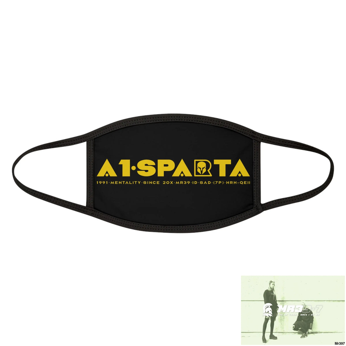 Yellow A1.SPARTA Mixed-Fabric Face Mask One size Accessories