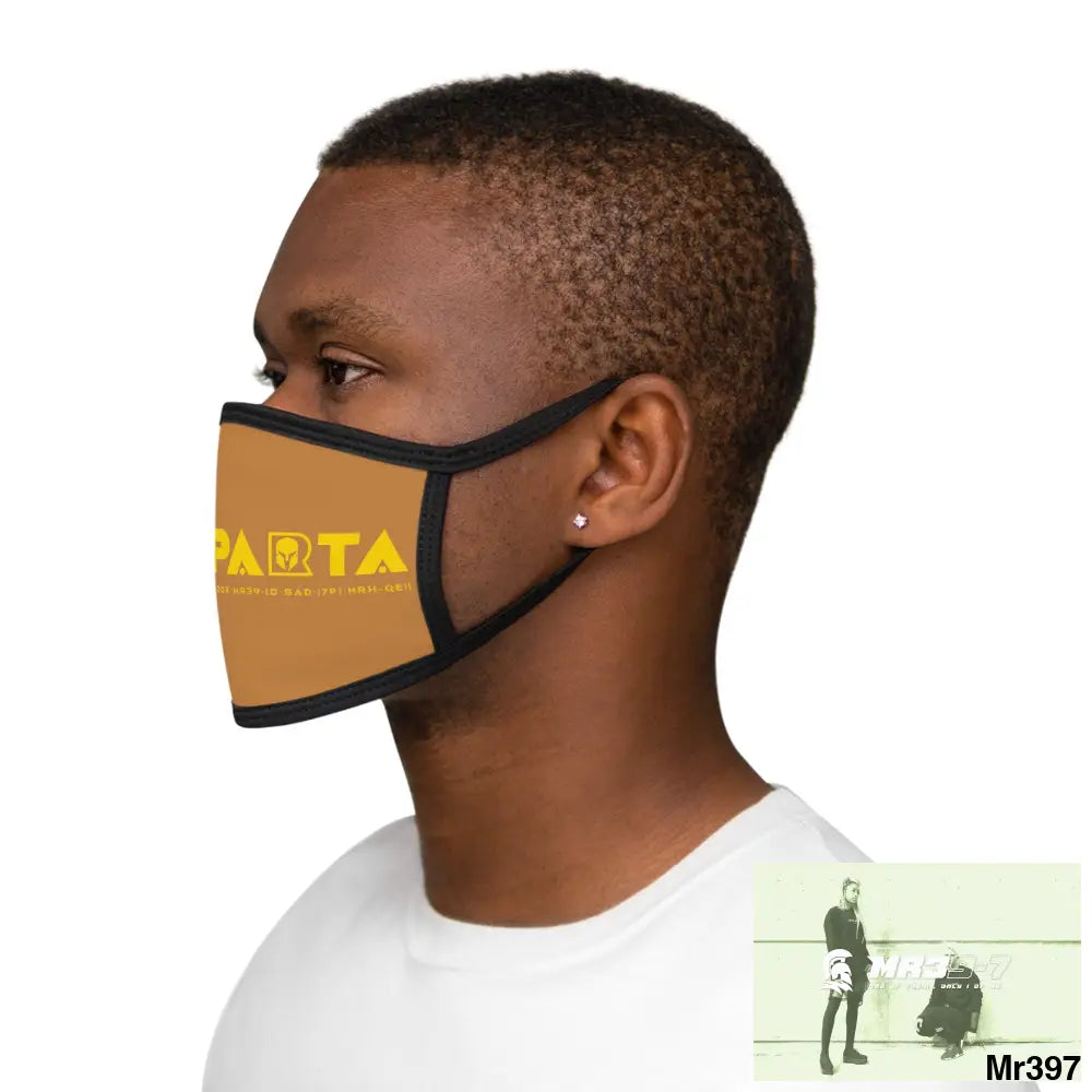 Yellow A1.SPARTA Mixed-Fabric Face Mask One size Accessories