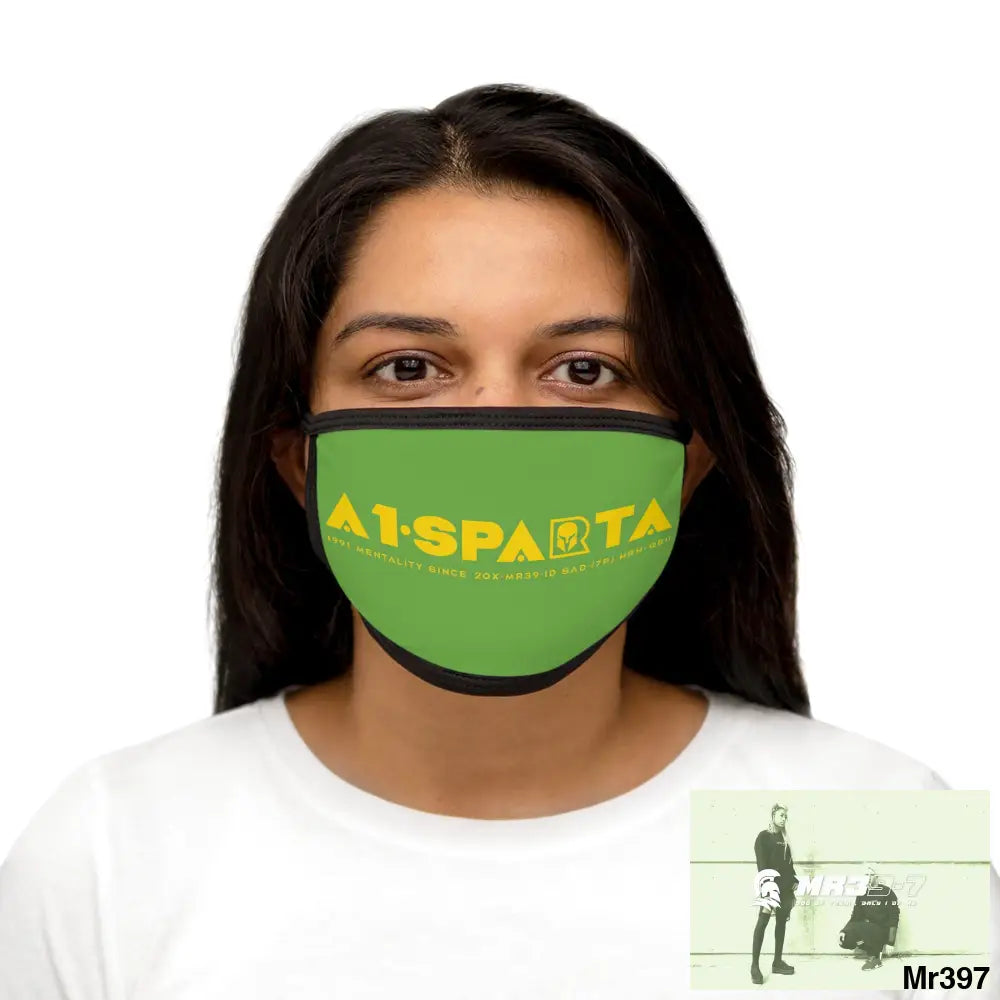 Yellow A1.SPARTA Mixed-Fabric Face Mask One size Accessories