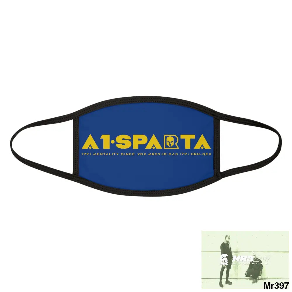 Yellow A1.SPARTA Mixed-Fabric Face Mask One size Accessories