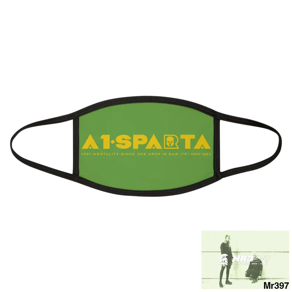 Yellow A1.SPARTA Mixed-Fabric Face Mask One size Accessories