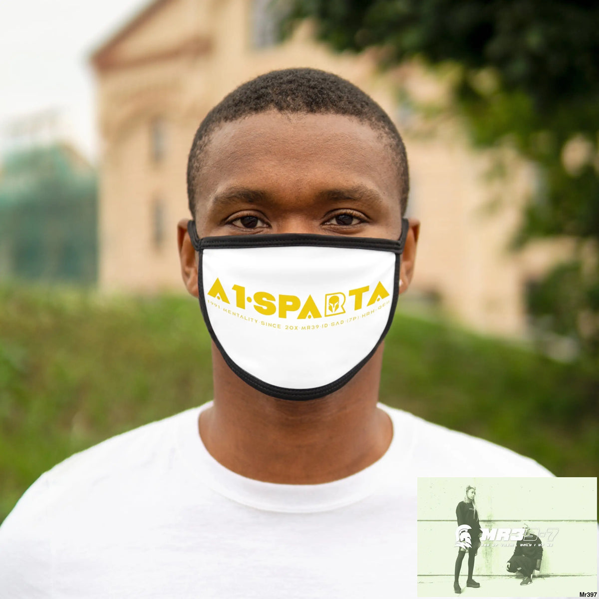 Yellow A1.SPARTA Mixed-Fabric Face Mask One size Accessories