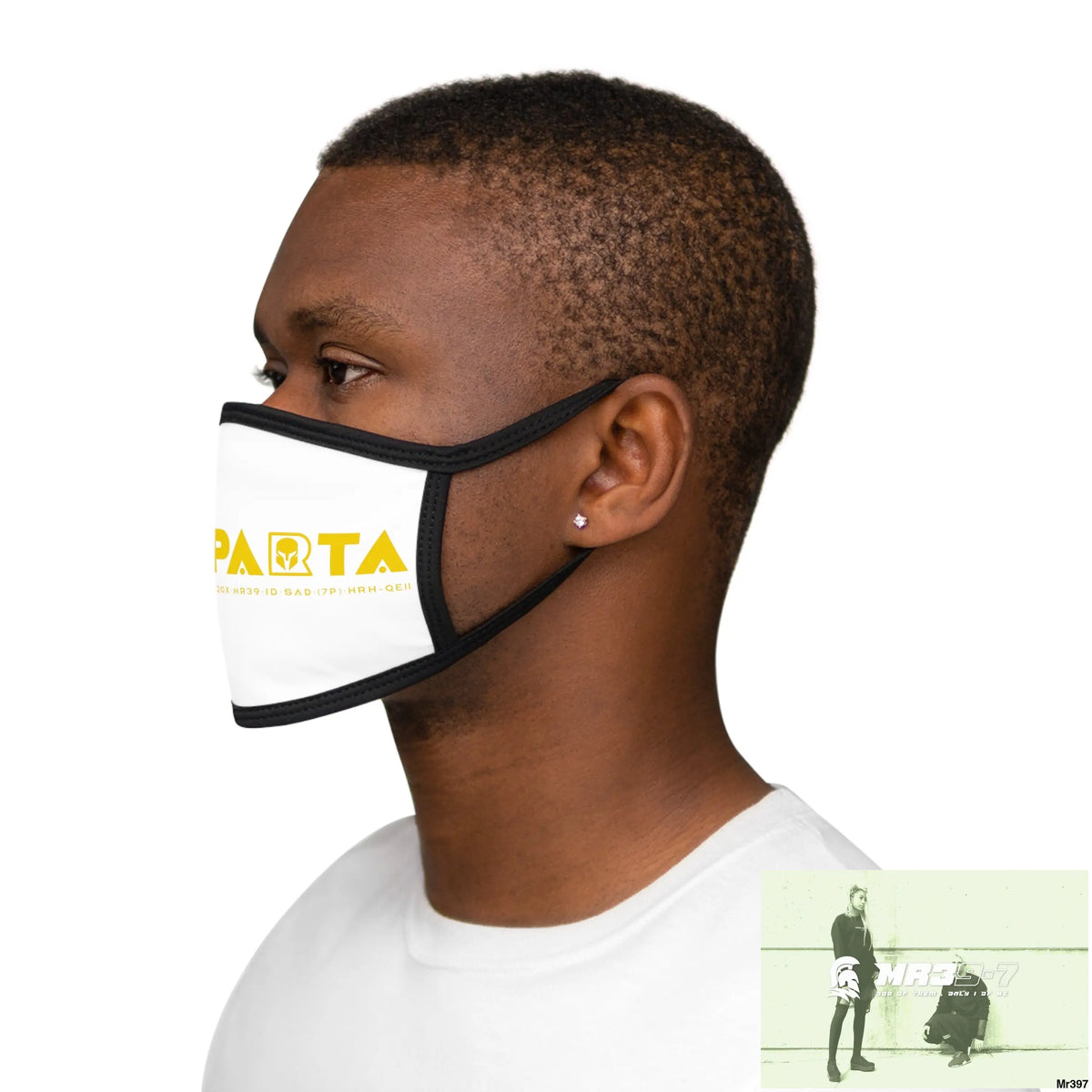 Yellow A1.SPARTA Mixed-Fabric Face Mask One size Accessories