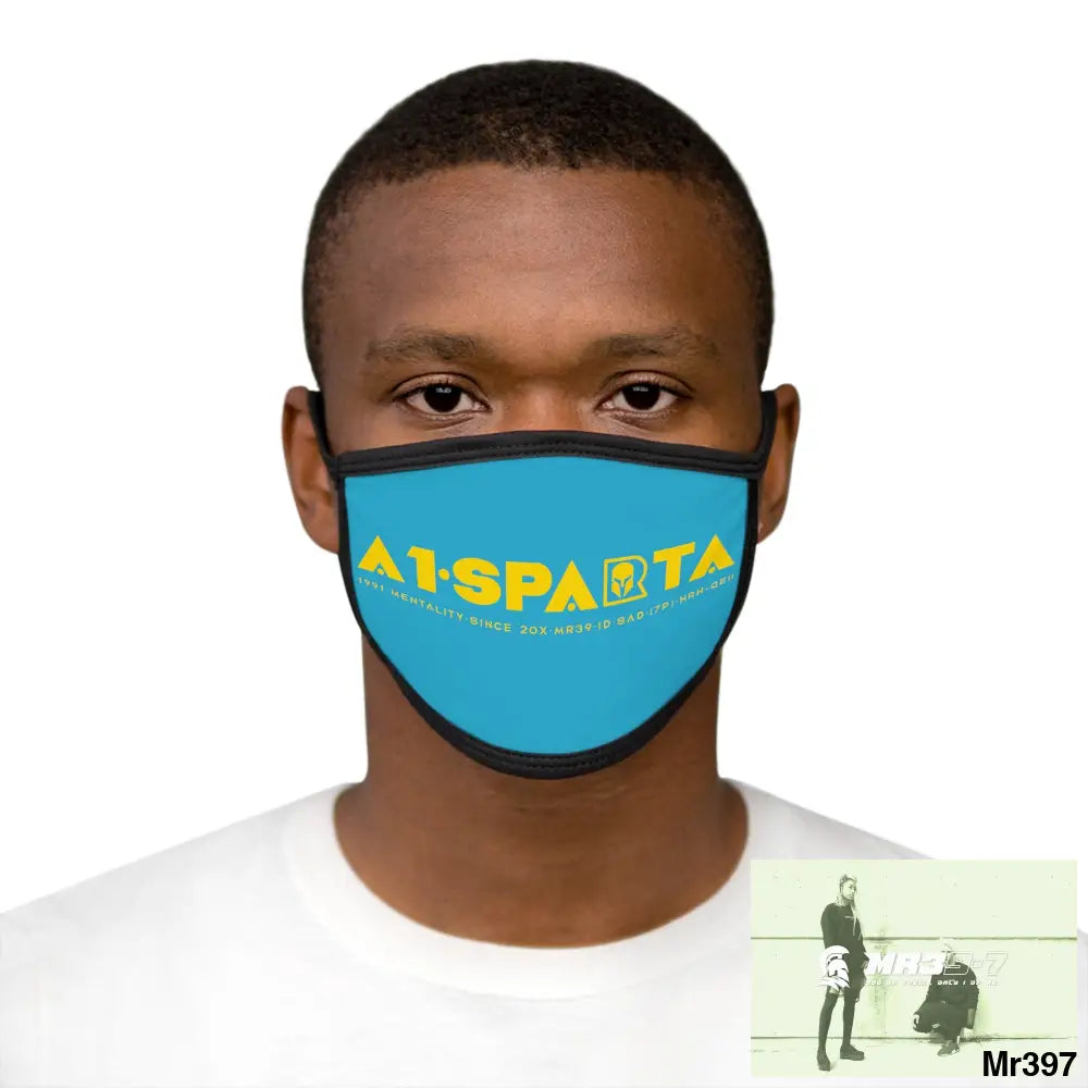 Yellow A1.SPARTA Mixed-Fabric Face Mask One size Accessories