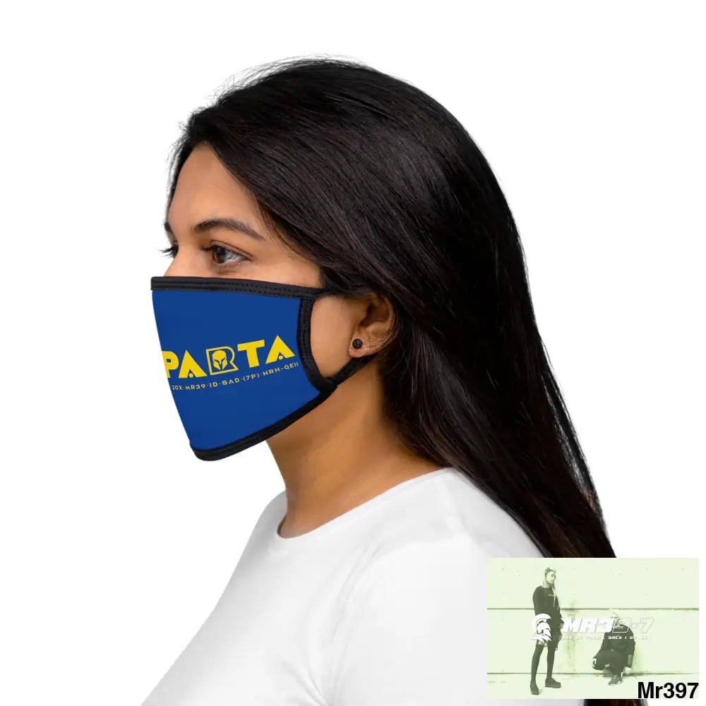 Yellow A1.SPARTA Mixed-Fabric Face Mask One size Accessories