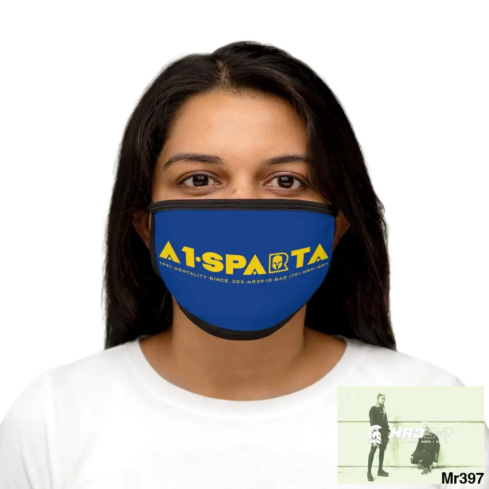 Yellow A1.SPARTA Mixed-Fabric Face Mask One size Accessories