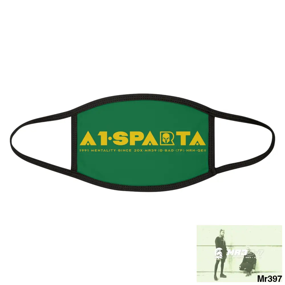 Yellow A1.SPARTA Mixed-Fabric Face Mask One size Accessories