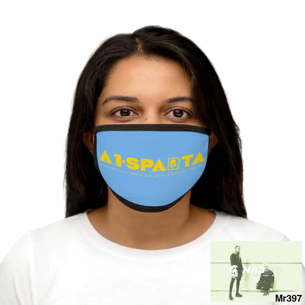 Yellow A1.SPARTA Mixed-Fabric Face Mask One size Accessories
