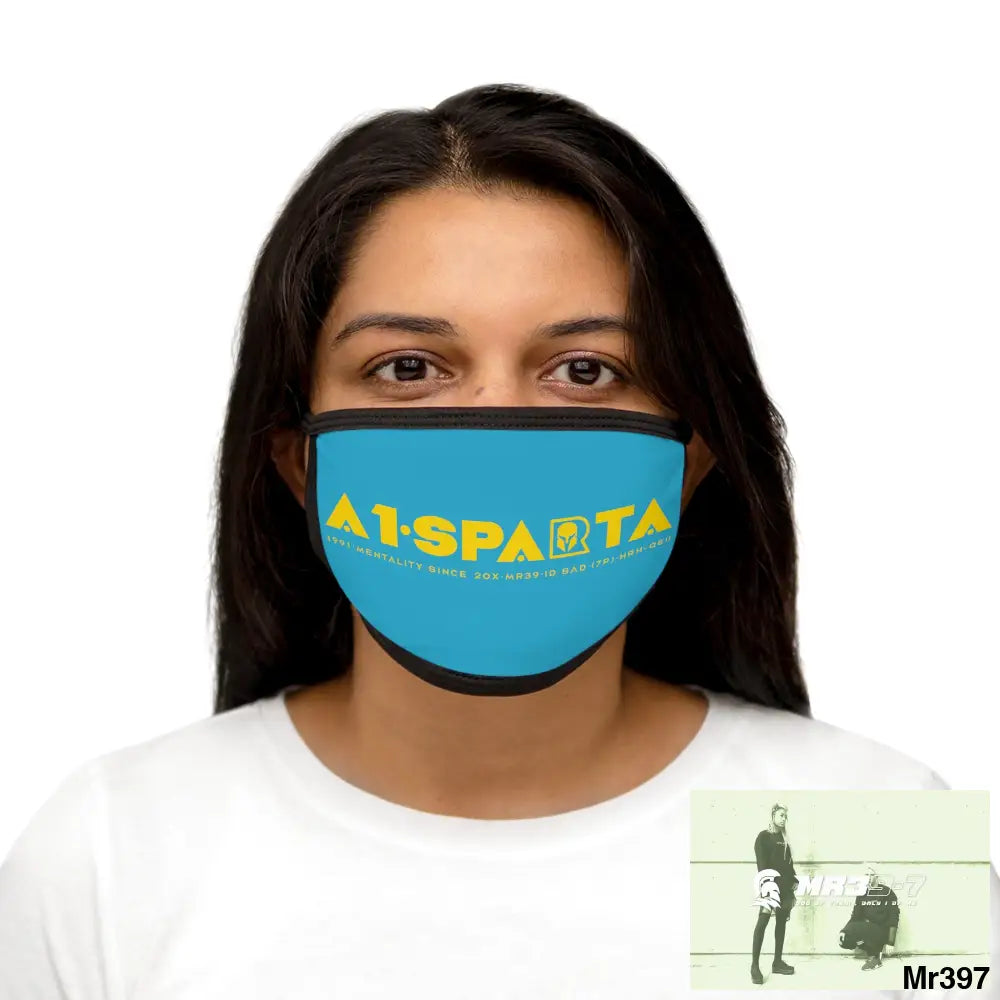 Yellow A1.SPARTA Mixed-Fabric Face Mask One size Accessories
