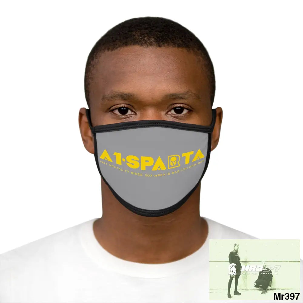 Yellow A1.SPARTA Mixed-Fabric Face Mask One size Accessories