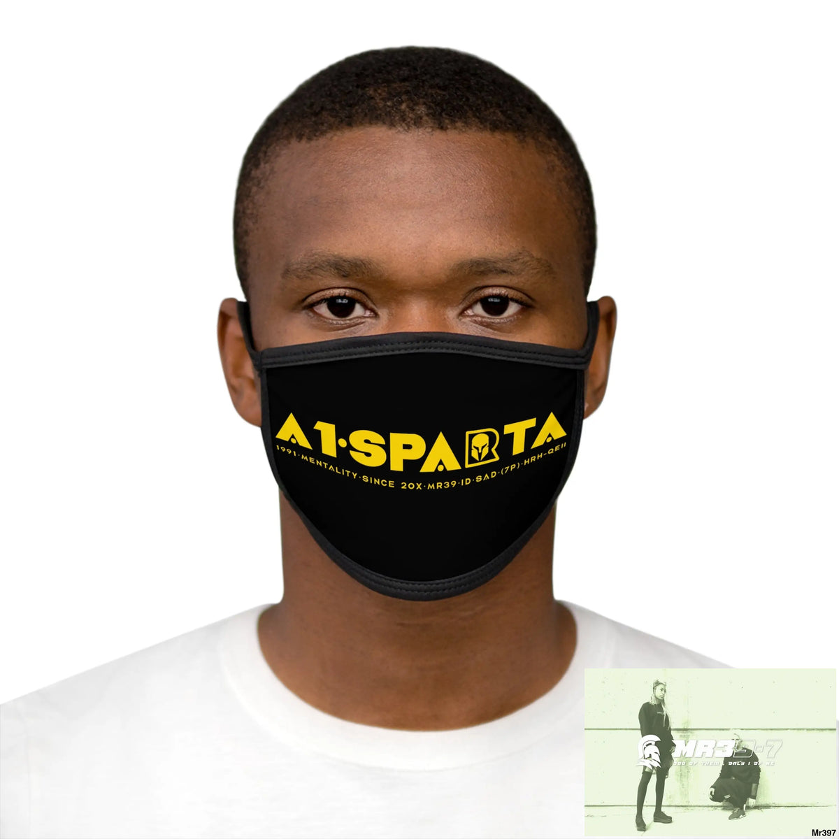 Yellow A1.SPARTA Mixed-Fabric Face Mask One size Accessories