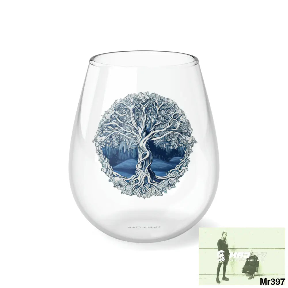 Yggdrasil art Stemless Wine Glass 11.75oz 11.75oz Mug
