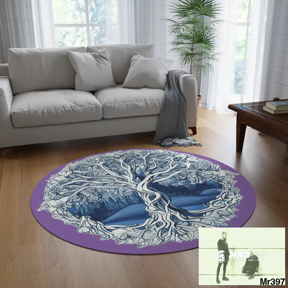 Yggdrasil Intricate Tree of life Round Rug 60’’ × 60’’ Home Decor