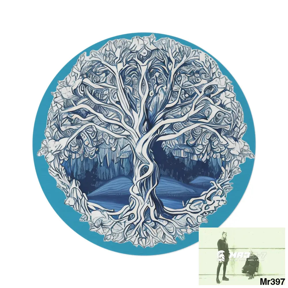 Yggdrasil Intricate Tree of life Round Rug 60’’ × 60’’ Home Decor