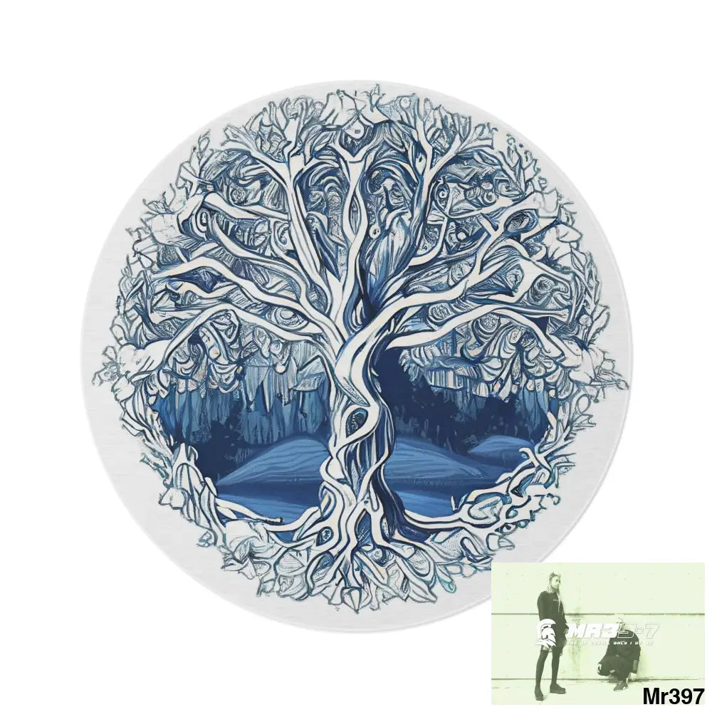 Yggdrasil Intricate Tree of life Round Rug 60’’ × 60’’ Home Decor